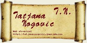 Tatjana Nogović vizit kartica